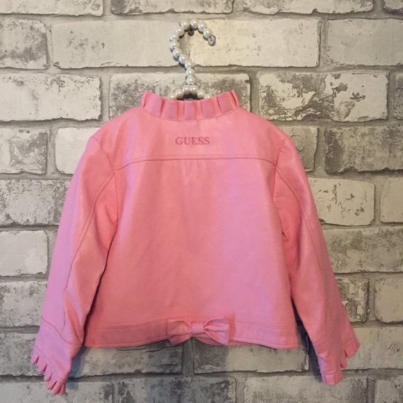 Guess Baby Girl’s Zip-Up Pleather Jacket 18 Months - Picture 5 of 6